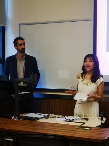 Prof. Julia Chan (on the right) was introducing the speaker and the seminar.