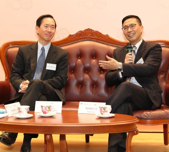 陳智思議員及楊潤雄局長於嶺大傑出領袖對談系列討論優質教育