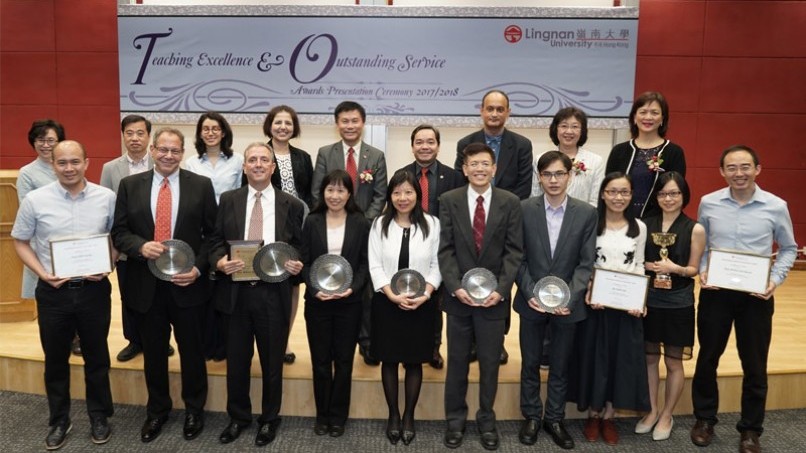 Lingnan University awards staff members for their outstanding teaching and service performance