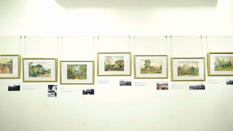 Exhibition of artworks by SZTO Wai, former principal and father of Lingnan’s logo