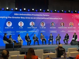 President Qin participates in the "Greater Bay Area Universities Presidents’ Forum", sharing insights on the collaboration between higher education institutions in Hong Kong and the Greater Bay Area.