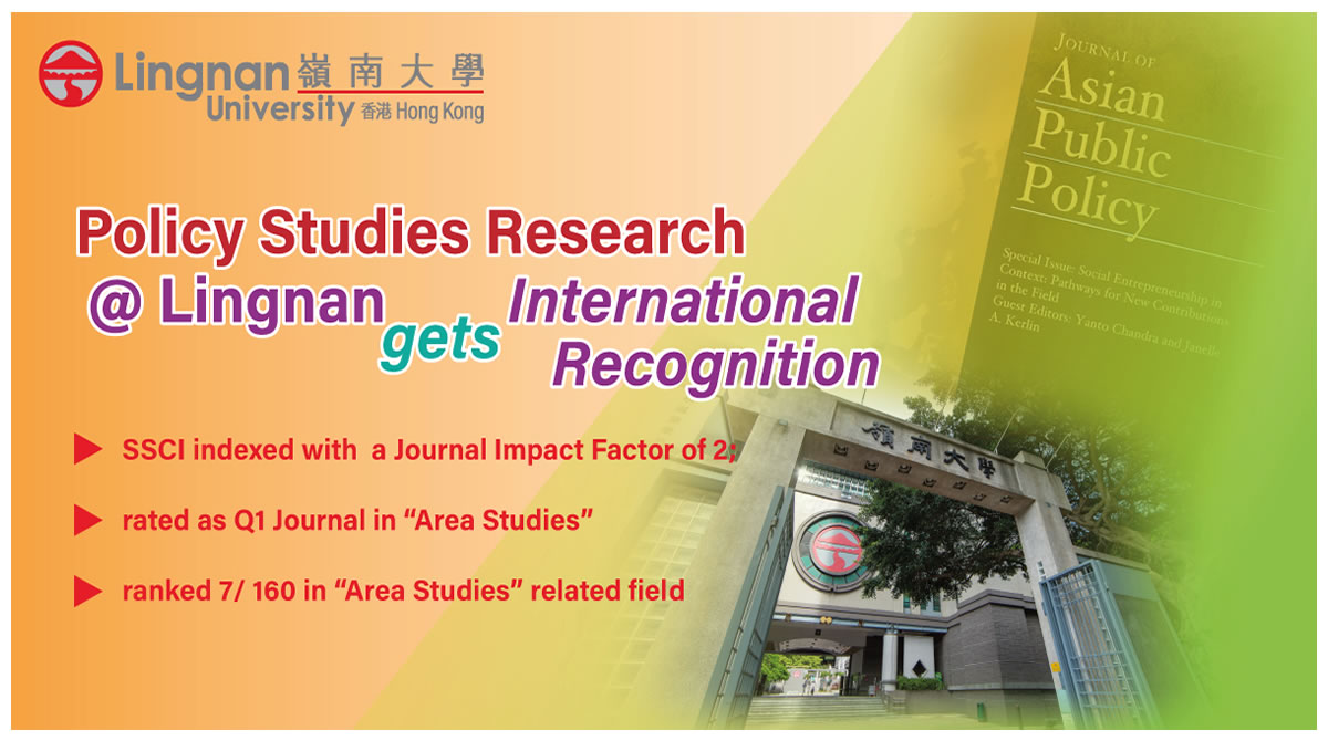 International Recognition of the Journal of Asian Public Policy