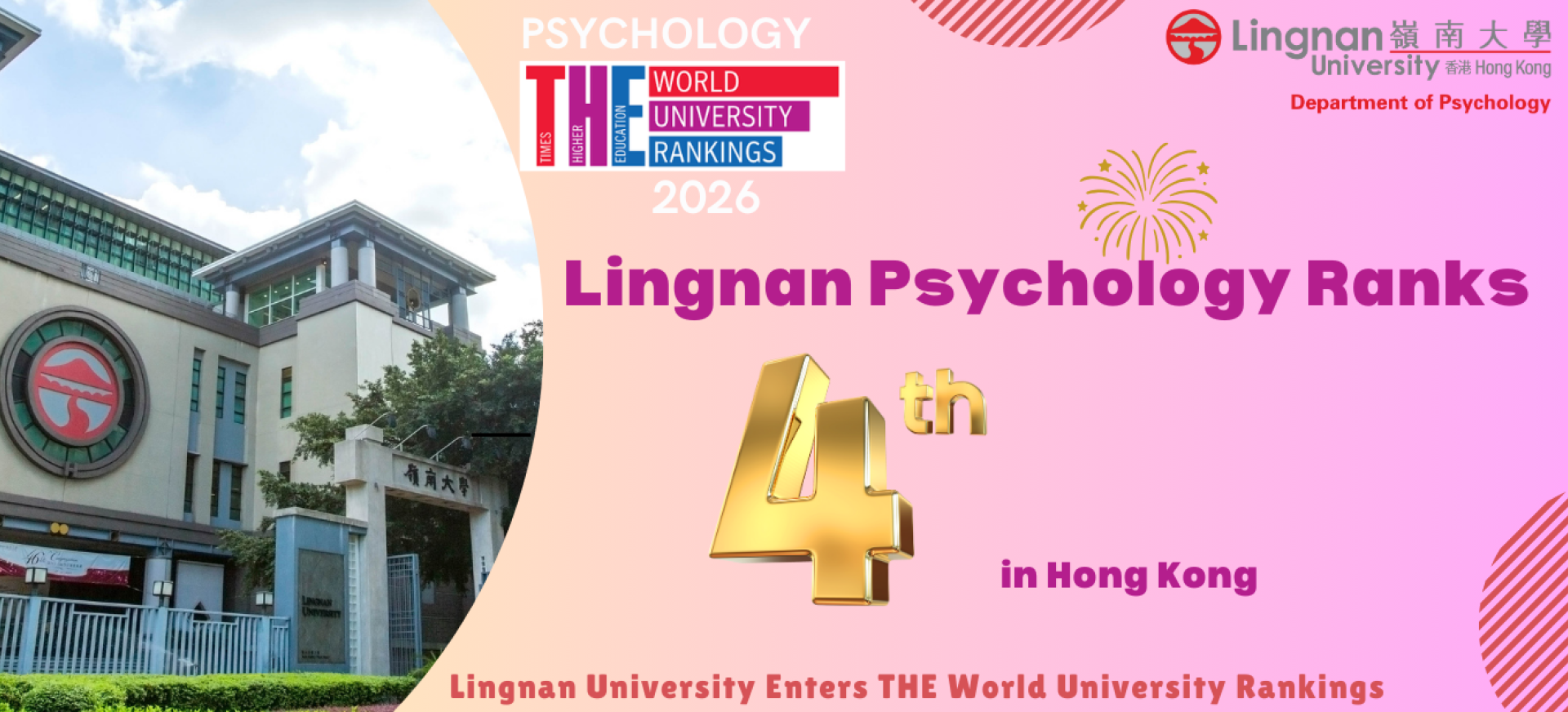 Lingnan Psychology ranks 4th