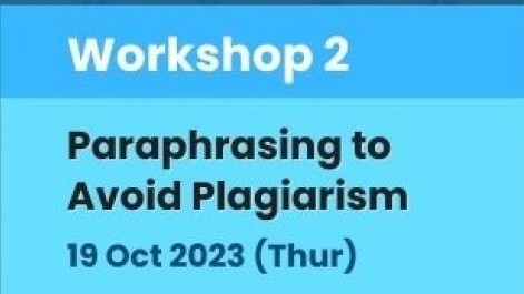 Workshop 2 - Paraphrasing to Avoid Plagiarism